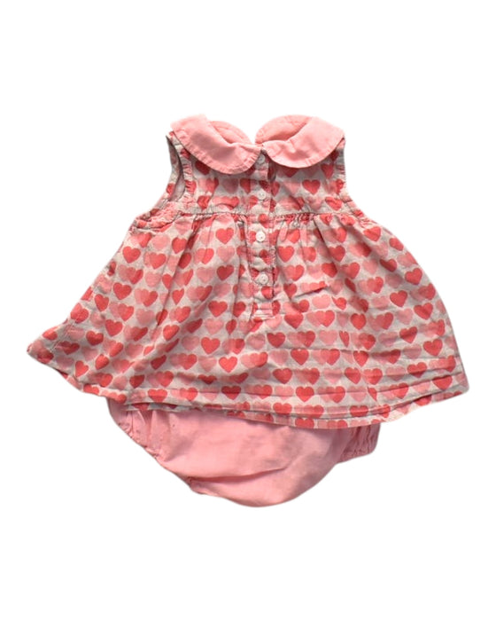 A Pink Overall Sets from Blue Dog Baby in size 3-6M for girl. (Back View)