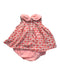 A Pink Overall Sets from Blue Dog Baby in size 3-6M for girl. (Back View)