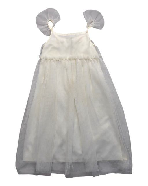 A White Sleeveless Dresses from Meri Meri in size 3T for girl. (Front View)