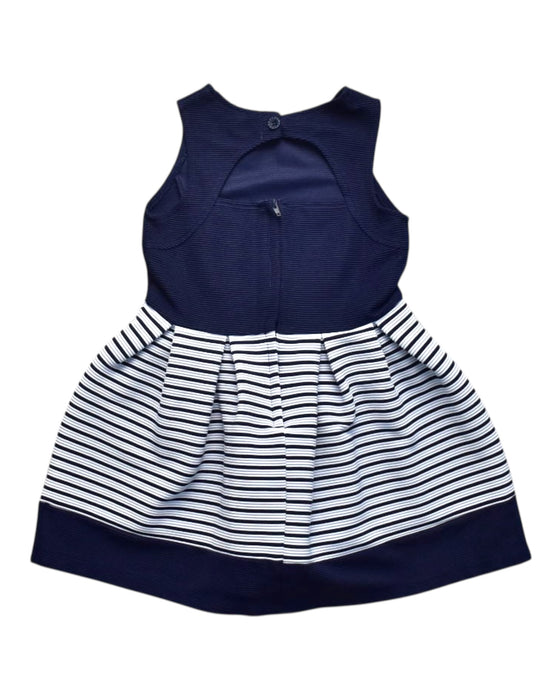 A Navy Sleeveless Dresses from Origami in size 3T for girl. (Back View)