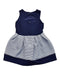 A Navy Sleeveless Dresses from Origami in size 3T for girl. (Back View)