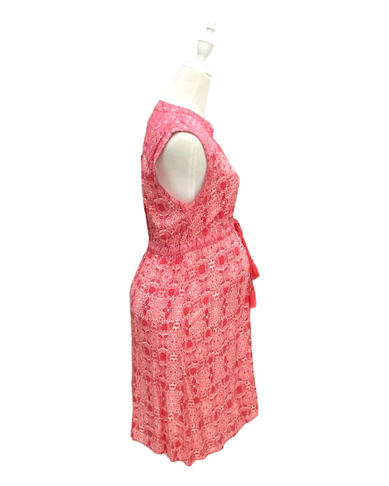 A Pink Sleeveless Dresses from Seraphine in size Maternity-S for maternity. (Back View)