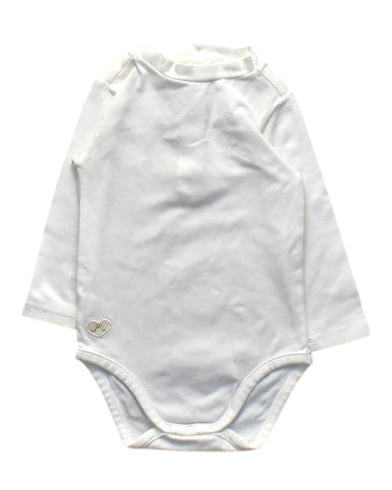 A White Long Sleeve Bodysuits from Chateau de Sable in size 6-12M for girl. (Front View)