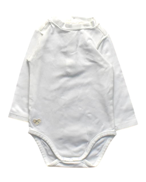 A White Long Sleeve Bodysuits from Chateau de Sable in size 6-12M for girl. (Front View)