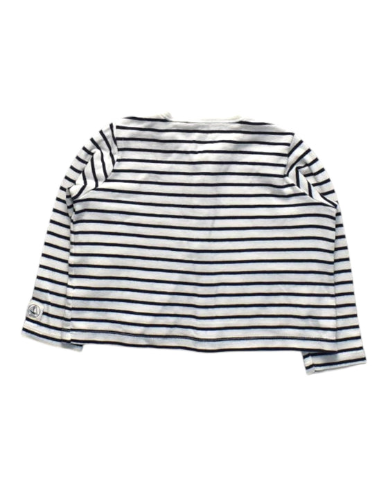 A White Cardigans from Petit Bateau in size 12-18M for girl. (Back View)