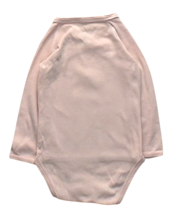 A Pink Long Sleeve Bodysuits from Petit Bateau in size 6-12M for girl. (Back View)