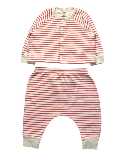 A Red Pants Sets from Petit Bateau in size 0-3M for girl. (Front View)