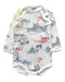 A White Long Sleeve Bodysuits from Petit Bateau in size 0-3M for girl. (Front View)