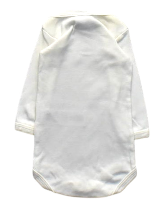 A White Long Sleeve Bodysuits from Petit Bateau in size 0-3M for girl. (Back View)