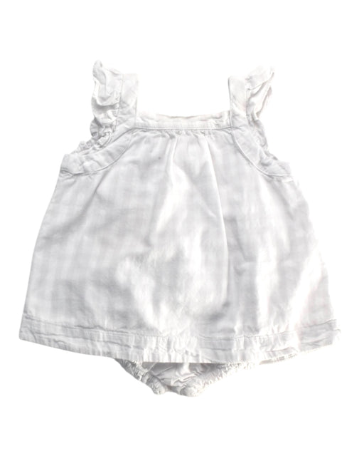 A Grey Shorts Sets from The Little White Company in size 3-6M for girl. (Front View)