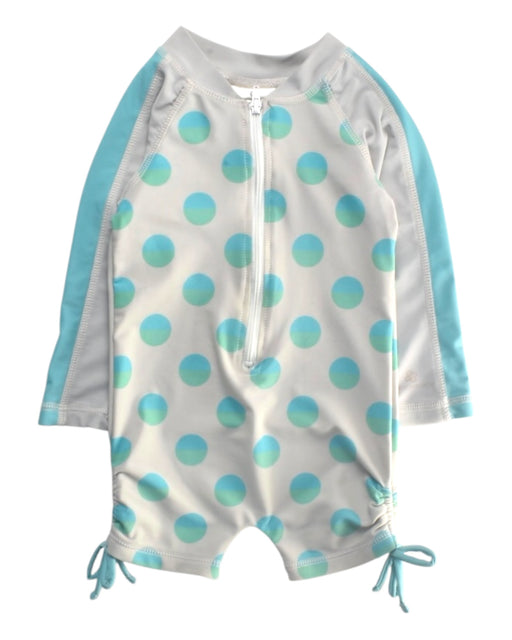 A Blue Swimsuits from Snapper Rock in size 3-6M for girl. (Front View)