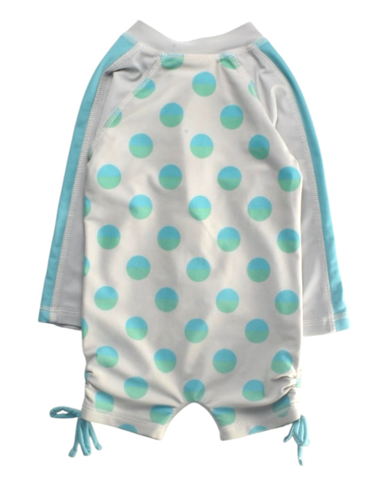 A Blue Swimsuits from Snapper Rock in size 3-6M for girl. (Back View)