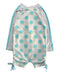 A Blue Swimsuits from Snapper Rock in size 3-6M for girl. (Back View)
