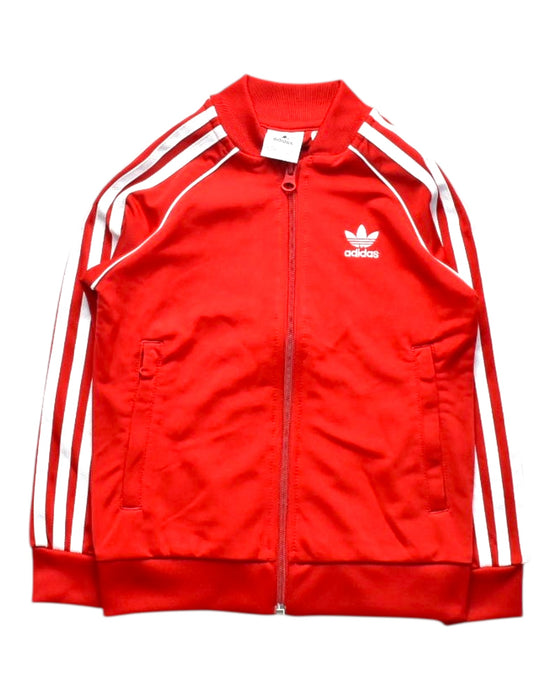 A Red Lightweight Jackets from Adidas in size 5T for boy. (Front View)
