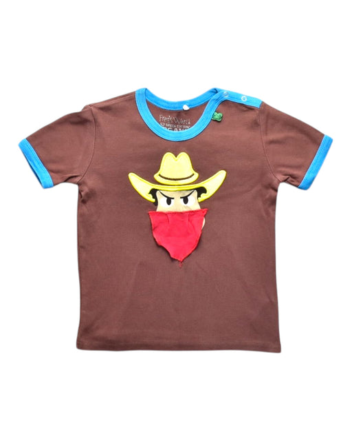 A Brown Short Sleeve T Shirts from Fred's World by Green Cotton in size 3T for boy. (Front View)