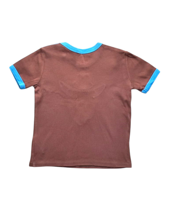 A Brown Short Sleeve T Shirts from Fred's World by Green Cotton in size 3T for boy. (Back View)