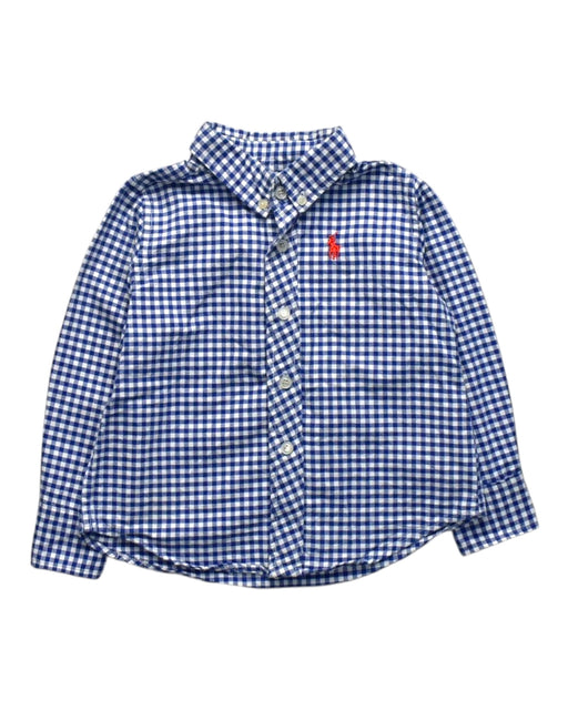 A Blue Long Sleeve Shirts from Ralph Lauren in size 3T for boy. (Front View)