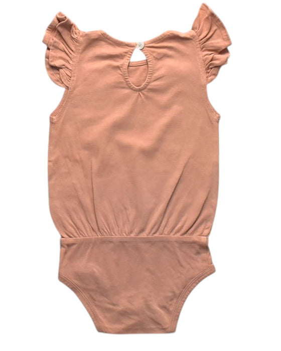 A Peach Sleeveless Bodysuits from Minimalisma in size 6-12M for girl. (Back View)