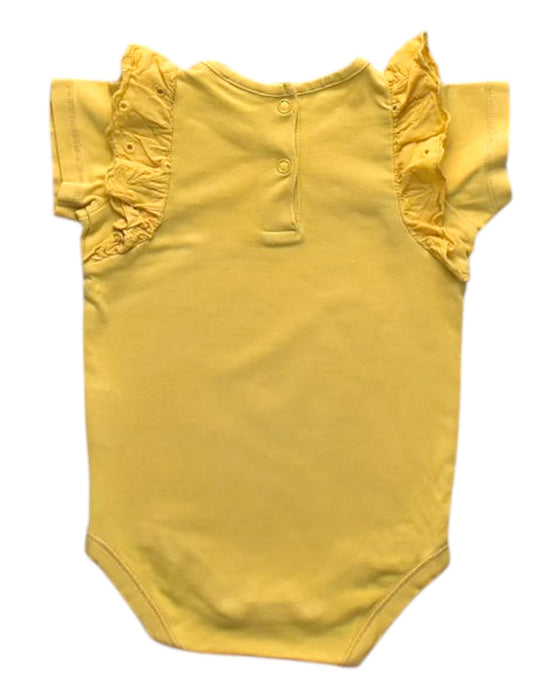 A Yellow Short Sleeve Bodysuits from United Colors Of Benetton in size 3-6M for girl. (Back View)