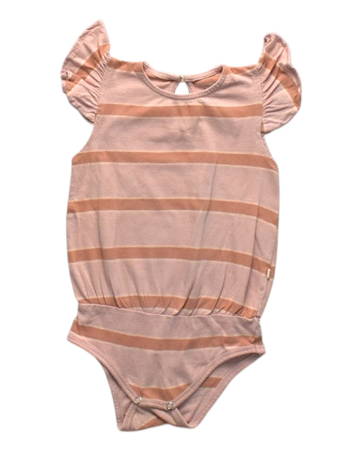 A Peach Sleeveless Bodysuits from Minimalisma in size 6-12M for girl. (Front View)