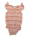 A Peach Sleeveless Bodysuits from Minimalisma in size 6-12M for girl. (Front View)