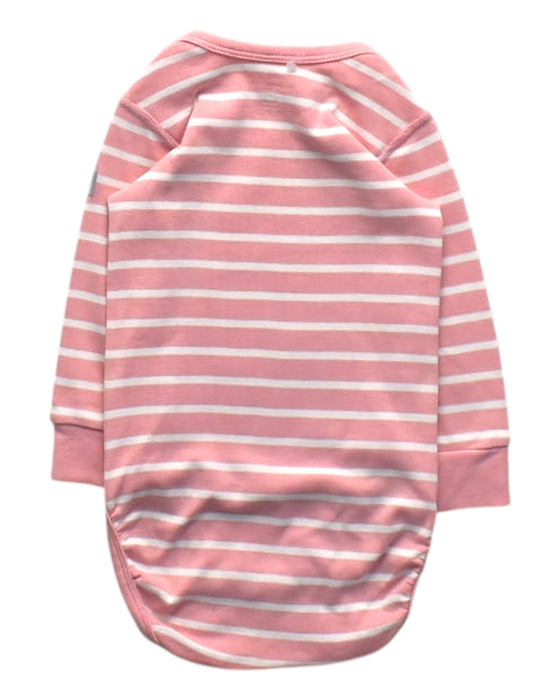 A Pink Long Sleeve Bodysuits from Polarn O. Pyret in size 3-6M for girl. (Back View)