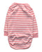 A Pink Long Sleeve Bodysuits from Polarn O. Pyret in size 3-6M for girl. (Back View)