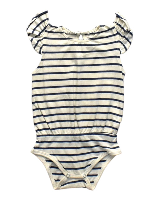 A Blue Sleeveless Bodysuits from Minimalisma in size 6-12M for girl. (Front View)