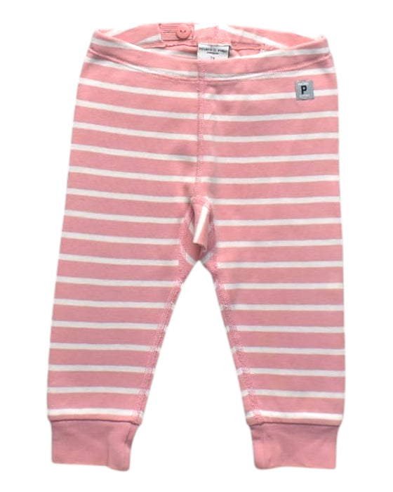 A Pink Leggings from Polarn O. Pyret in size 6-12M for girl. (Front View)