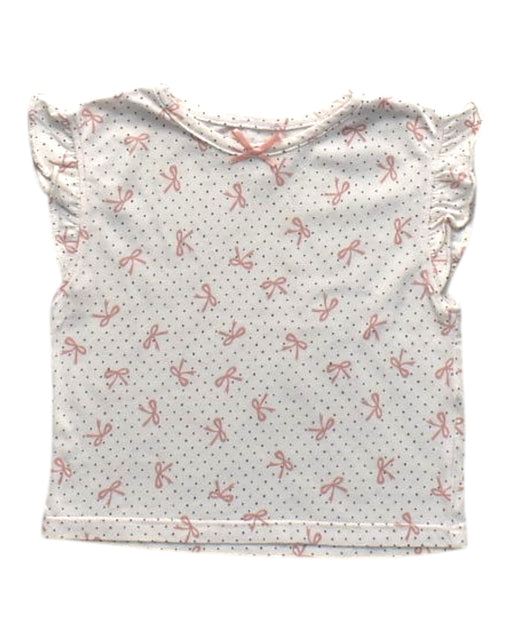 A White Short Sleeve Tops from Gingersnaps in size 12-18M for girl. (Front View)