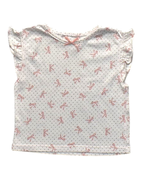 A White Short Sleeve Tops from Gingersnaps in size 12-18M for girl. (Front View)