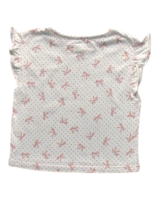 A White Short Sleeve Tops from Gingersnaps in size 12-18M for girl. (Back View)