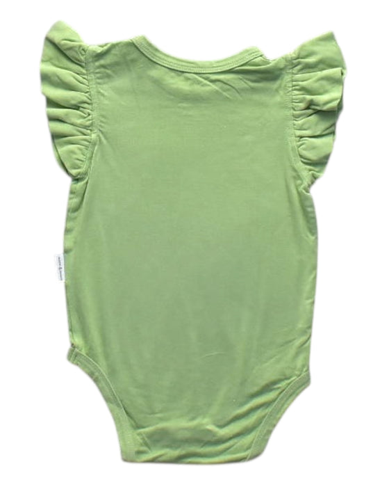 A Green Short Sleeve Bodysuits from Raph and Remy in size 6-12M for girl. (Back View)