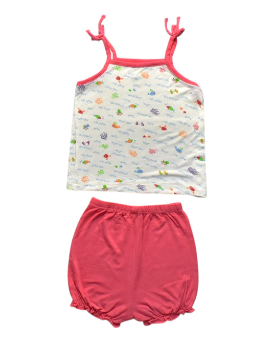A Multicolour Shorts Sets from Simply Life in size 6-12M for girl. (Back View)