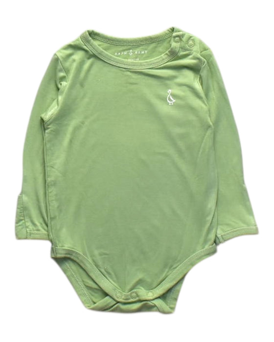 A Green Long Sleeve Bodysuits from Raph and Remy in size 6-12M for girl. (Front View)