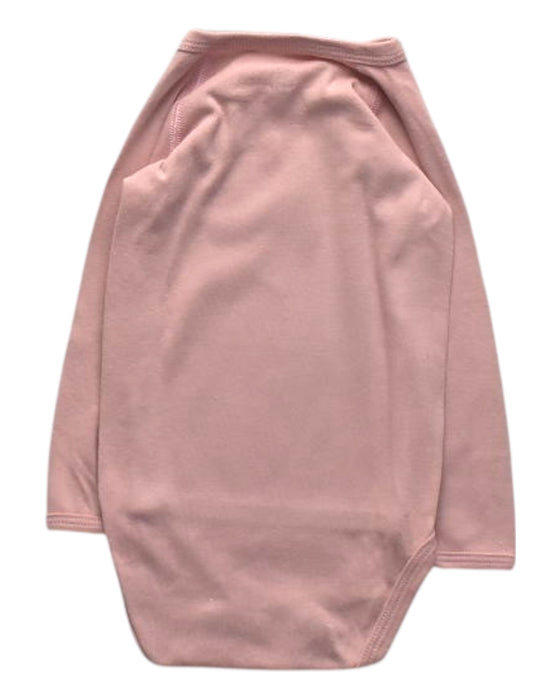 A Pink Long Sleeve Bodysuits from Petit Bateau in size 6-12M for girl. (Back View)