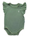A Green Sleeveless Bodysuits from Raph and Remy in size 6-12M for girl. (Front View)