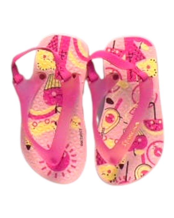 A Pink Sandals from Ipanema in size 12-18M for girl. (Back View)