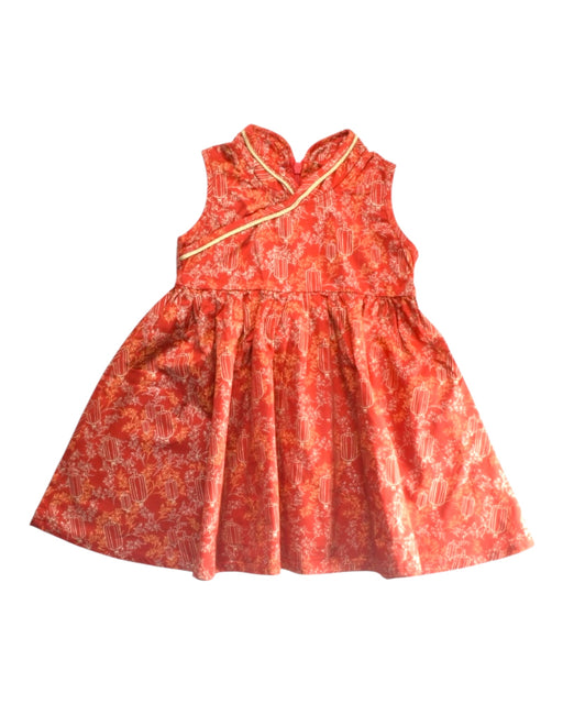 A Red Sleeveless Dresses from Elly in size 12-18M for girl. (Front View)