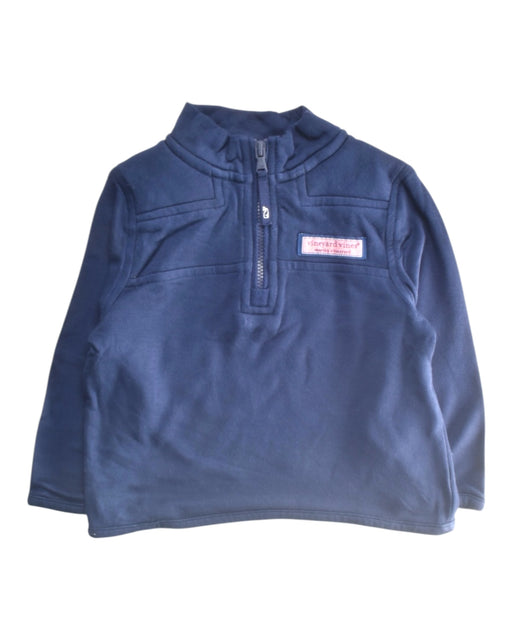A Navy Zippered Sweatshirts from Vineyard Vines in size 6-12M for boy. (Front View)