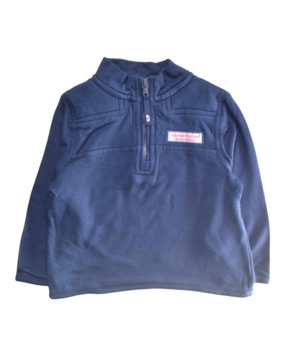 A Navy Zippered Sweatshirts from Vineyard Vines in size 6-12M for boy. (Front View)