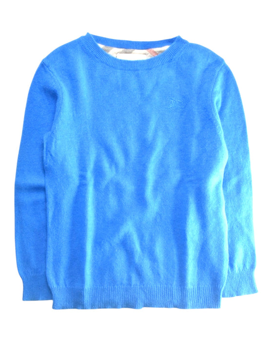 A Blue Knit Sweaters from Burberry in size 7Y for boy. (Front View)