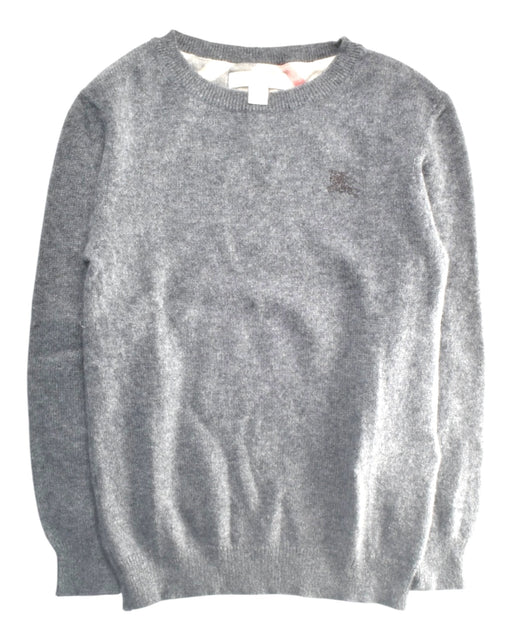 A Grey Knit Sweaters from Burberry in size 7Y for boy. (Front View)