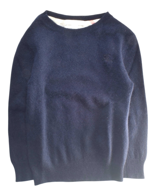 A Navy Knit Sweaters from Burberry in size 4T for boy. (Front View)