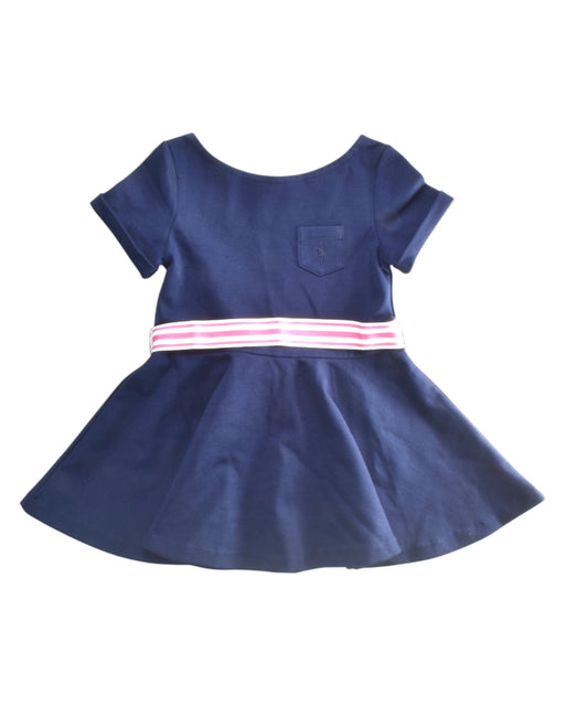 A Navy Short Sleeve Dresses from Polo Ralph Lauren in size 2T for girl. (Front View)