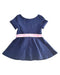 A Navy Short Sleeve Dresses from Polo Ralph Lauren in size 2T for girl. (Front View)