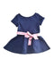 A Navy Short Sleeve Dresses from Polo Ralph Lauren in size 2T for girl. (Back View)