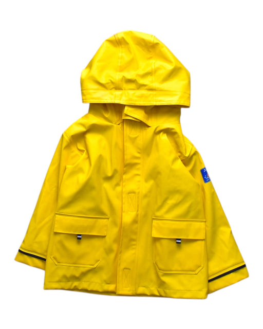 A Yellow Rain Jackets from Jojo Maman Bébé in size 3T for boy. (Front View)