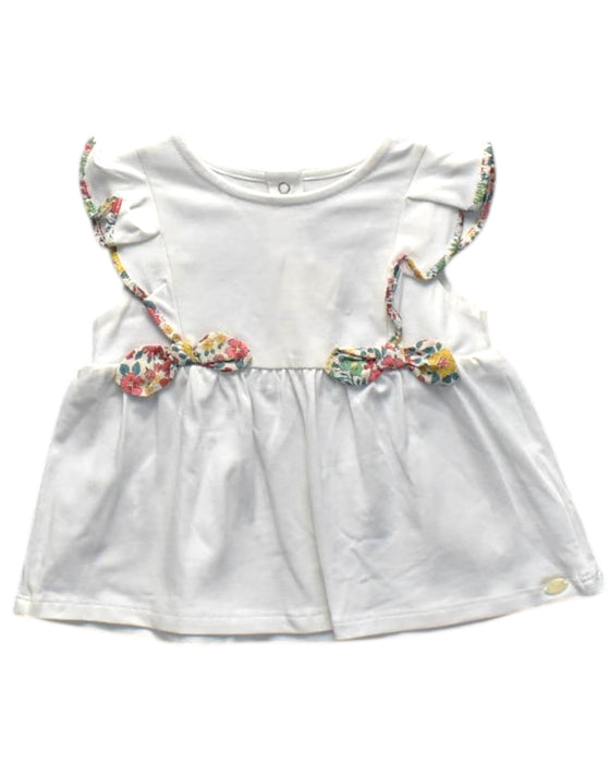 A White Short Sleeve Dresses from Tartine et Chocolat in size 2T for girl. (Front View)