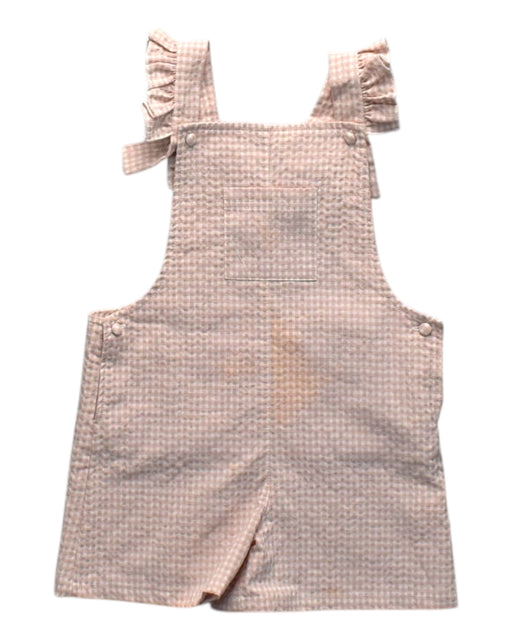 A Pink Overall Shorts from Petite Lucette in size 3T for girl. (Front View)